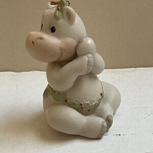 Precious Moments Hippo Holly Days Christmas Hippopotamus 1995 Ornament